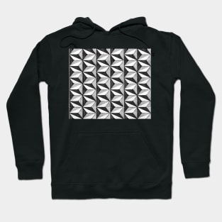 optical triangles (black and white) Hoodie